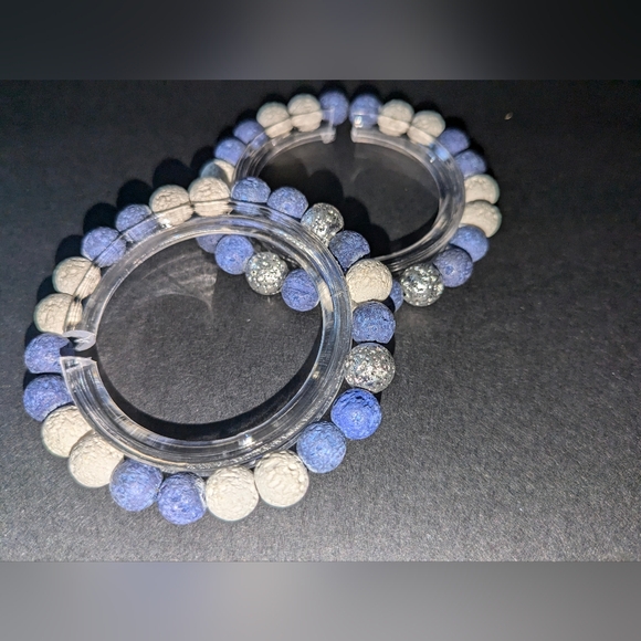 Tranquility Lava Bead Stretch Bracelet - Picture 2 of 3